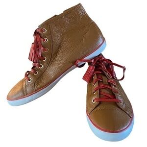 Coach Leather High Top Sneakers Size 10